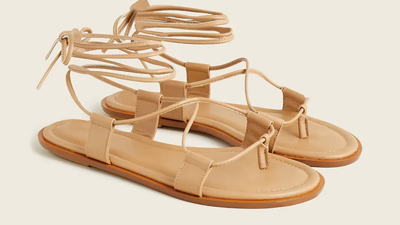 J crew lace deals up sandals